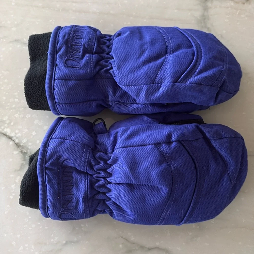 Dragons purple snow mittens